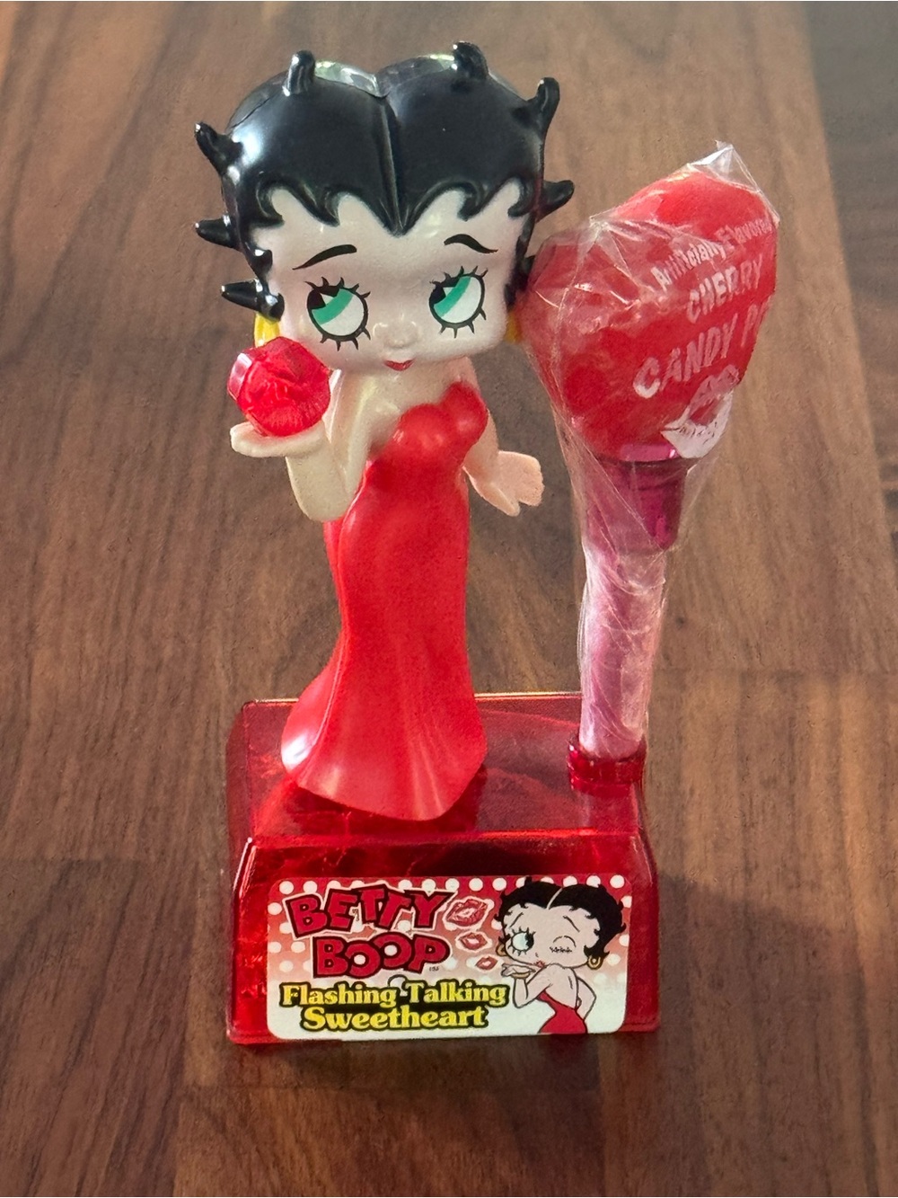 Vintage Betty Boop Black “Flashing Talking Sweetheart” Candy Container Figurine